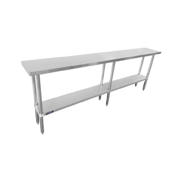 KS1 QuickShip Worktable 96"W X 14"D X 35"H 18/430 Stainless Steel Flat Top — SMTE-1496S