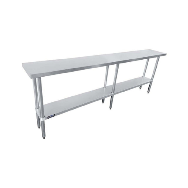 KS1 QuickShip Worktable 96"W X 18"D X 35"H 18/430 Stainless Steel Flat Top — SMTE-1896G