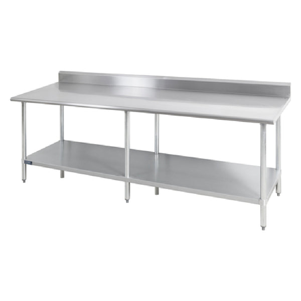 KS1 Work Table 108"W X 24"D 18/400 Stainless Steel Reinforced Top — SMTB-24108S