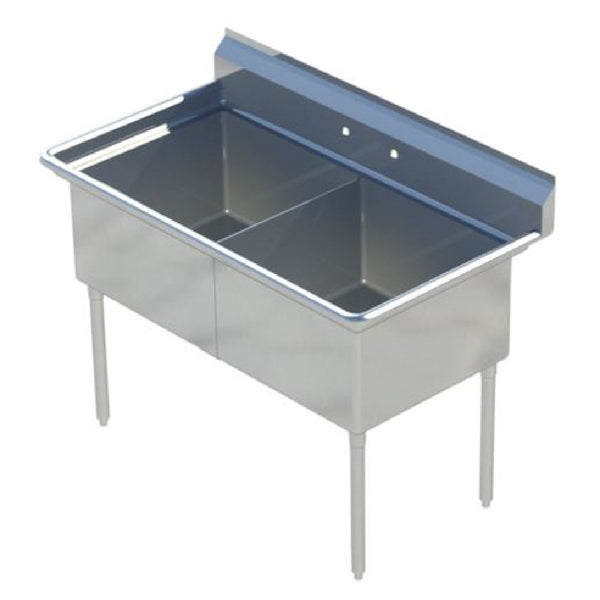 KS1 QuickShip Sink 2-compartment 37"W X 25-1/2"D X 44-1/4"H Overall Size — SMS1620-2