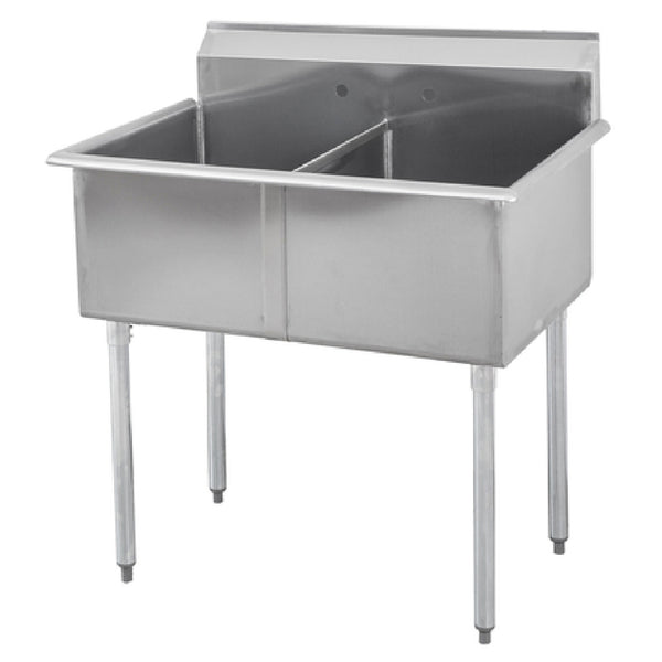 KS1 QuickShip Budget Sink Two Compartment 51"W X 24-1/2"D — SMSQ2421-2