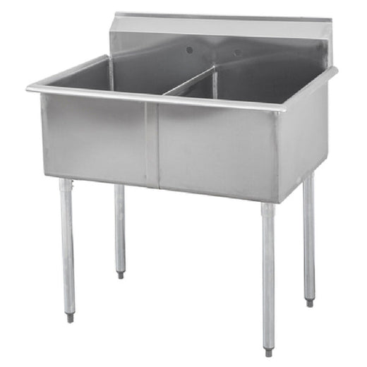 KS1 QuickShip Budget Sink Two Compartment 51"W X 24-1/2"D — SMSQ2421-2
