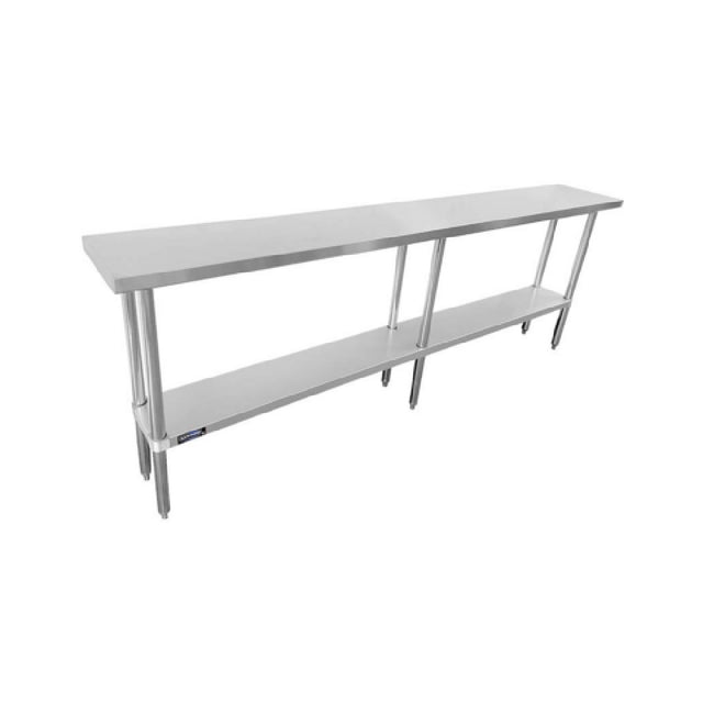 KS1 QuickShip Worktable 96"W X 18"D X 35"H 18/430 Stainless Steel Flat Top — SMTE-1896S