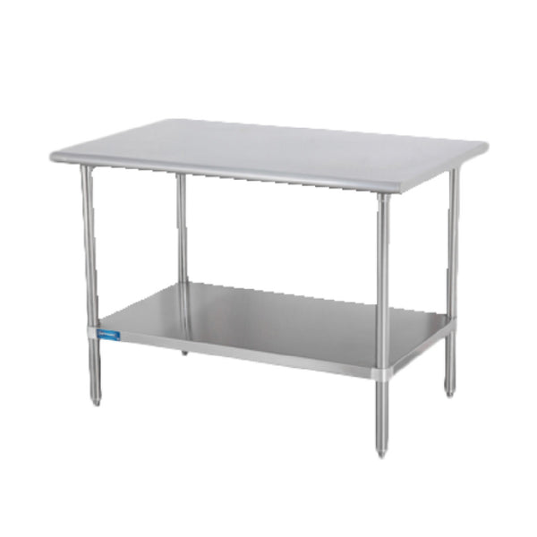 KS1 QuickShip Work Table 36"W X 24"D 18/400 Stainless Steel Reinforced Top — SMT-2436S