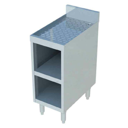 KS1 QuickShip Underbar Glass Rack Unit Open Base With Adjustable Shelf — SMBGR-481