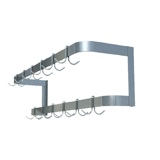 KS1 QuickShip Pot Rack Wall-mounted Double Bar Design — SM-WR96