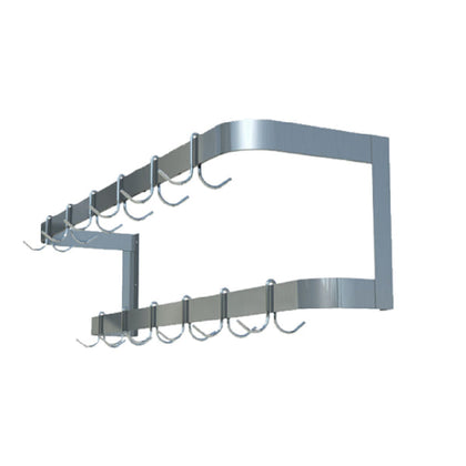 KS1 QuickShip Pot Rack Wall-mounted Double Bar Design — SM-WR84