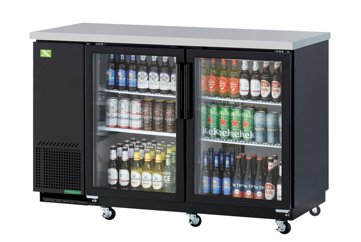 National Commercial 2 Door Back Bar - Glass Door (59") — NMS-CR-BBC-003