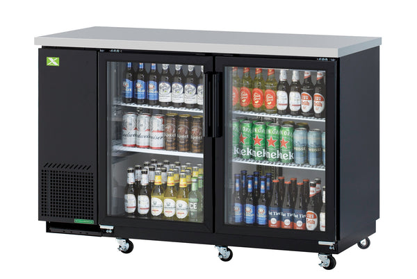 National Commercial 2 Door Back Bar - Glass Door (59") — NMS-CR-BBC-003