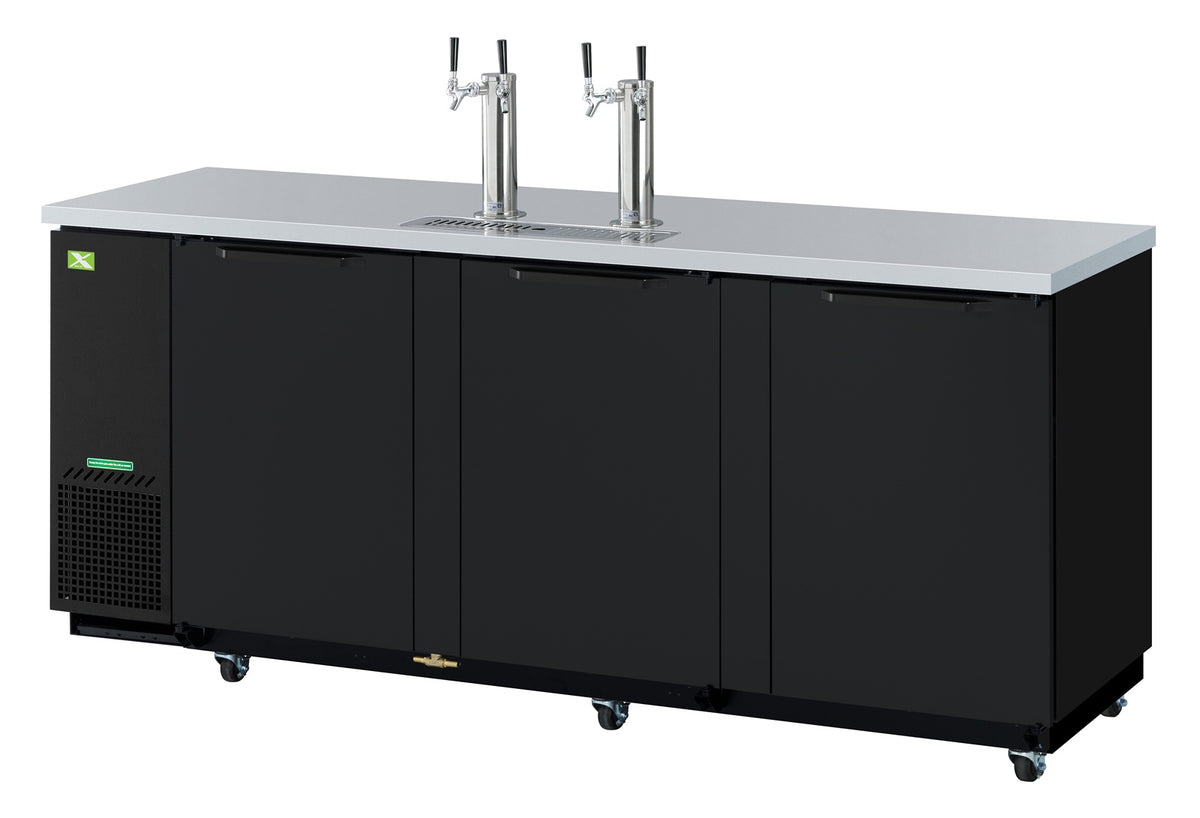 3 Door Beer Dispenser- Black (90") commercial beer dispensers - NMS-CR-KGR-001