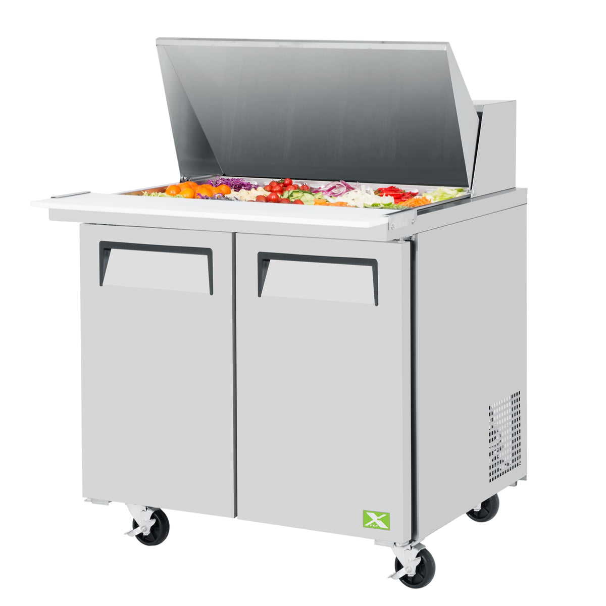 2 Door Food Prep Table - Mega Top commercial prep tables - NMS-CR-PRT-003
