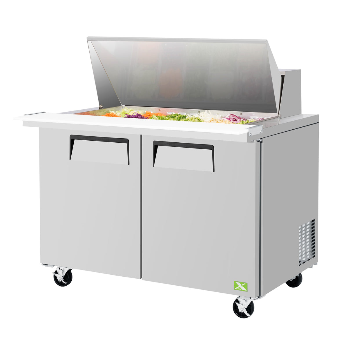 2 Door Food Prep Table - Mega Top commercial prep tables - NMS-CR-PRT-005