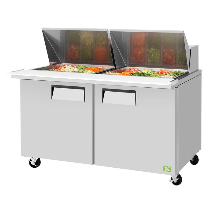 2 Door Food Prep Table - Mega Top commercial prep tables - NMS-CR-PRT-007
