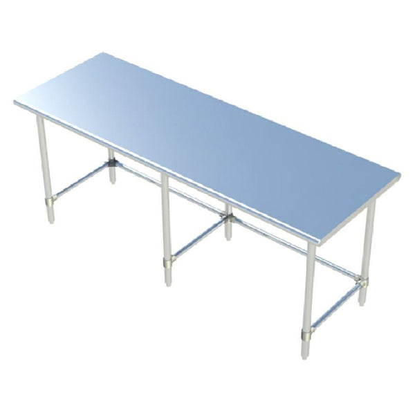 KS1 Work Table 120"W X 30"D 18/400 Stainless Steel Reinforced Top — SMTO-30120S
