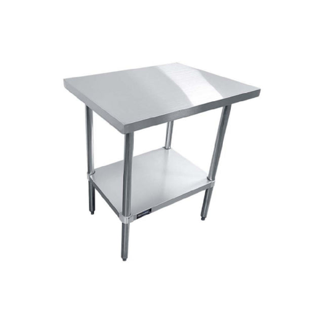 KS1 QuickShip Worktable 24"W X 30"D X 35"H 18/430 Stainless Steel Flat Top — SMTE-3024G