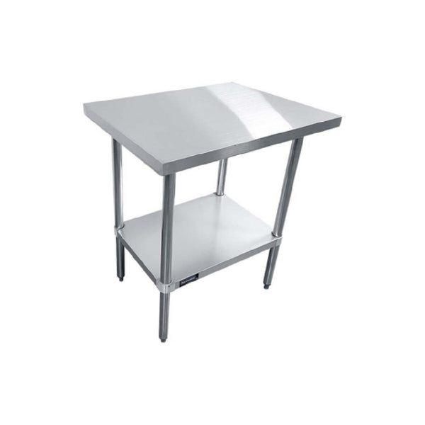 KS1 Worktable 24"W X 14"D X 35"H 18/430 Stainless Steel Flat Top — SMTE-1424G