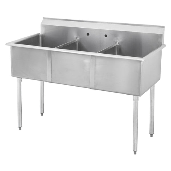 KS1 QuickShip Budget Sink Three Compartment 51"W X 24-1/2"D — SMSQ1621-3
