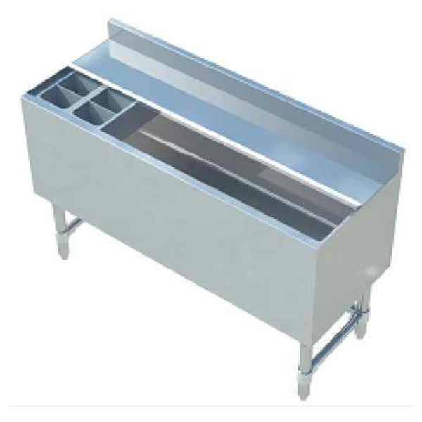 KS1 QuickShip Underbar Ice Bin 12" D Insulated Cabin 48"L X 18-1/2"D X 30”H — SMIB-1848CP10