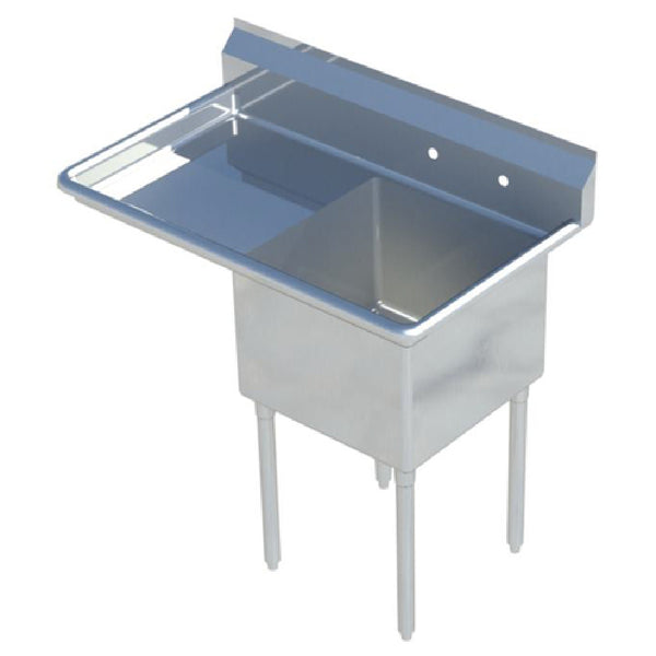 KS1 QuickShip Sink 1-compartment 38-1/2"W X 26-1/2"D X 44-1/4"H Overall Size — SMS-1821L