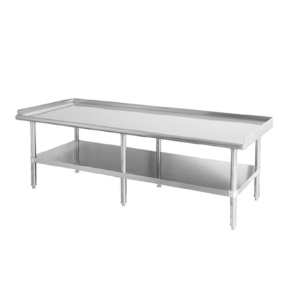 KS1 QuickShip Equipment Stand 72”W X 30”D 16/400 Stainless Steel Reinforced Top — SMES-3072S